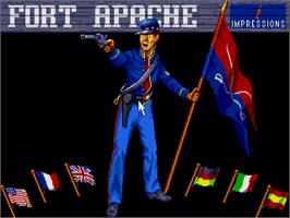Title screen of Fort Apache on the Atari ST.